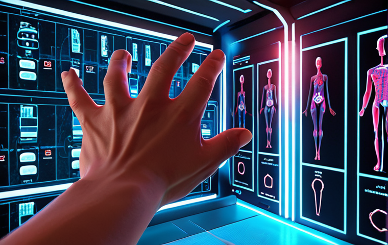 A futuristic studio where human hands collaboratively touch a glowing, ethereal AI interface, generating vibrant, abstract art and intricate textual patterns that seamlessly merge. The scene highlights the exciting yet subtly unsettling blend of human creativity and advanced artificial intelligence, with elements of hyper-realistic digital synthesis subtly integrated into the visual flow.