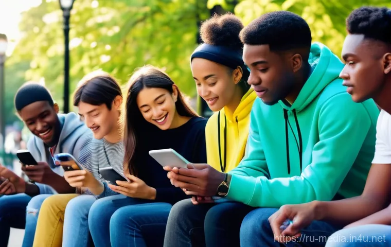 미디어와 통합 커뮤니케이션 - **Prompt:** A young, dynamic female content creator, dressed in stylish casual wear (jeans, a well-f...