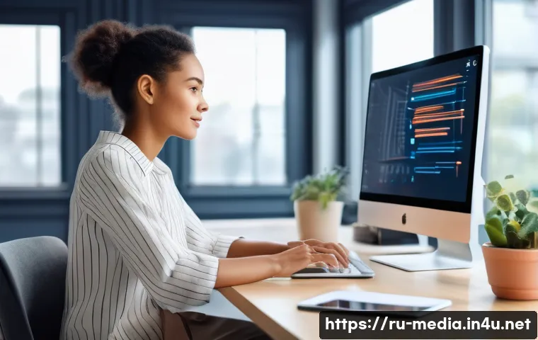 미디어 마케팅 기술 - **AI-Powered Creative Collaboration**
    A bright, modern studio workspace bathed in natural light....